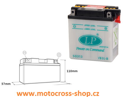 LANDPORT AKUMULATOR YB3L-B 12V 3Ah 99x57x111 OBSŁUGOWY - BEZ ELEKTROLITU (10)